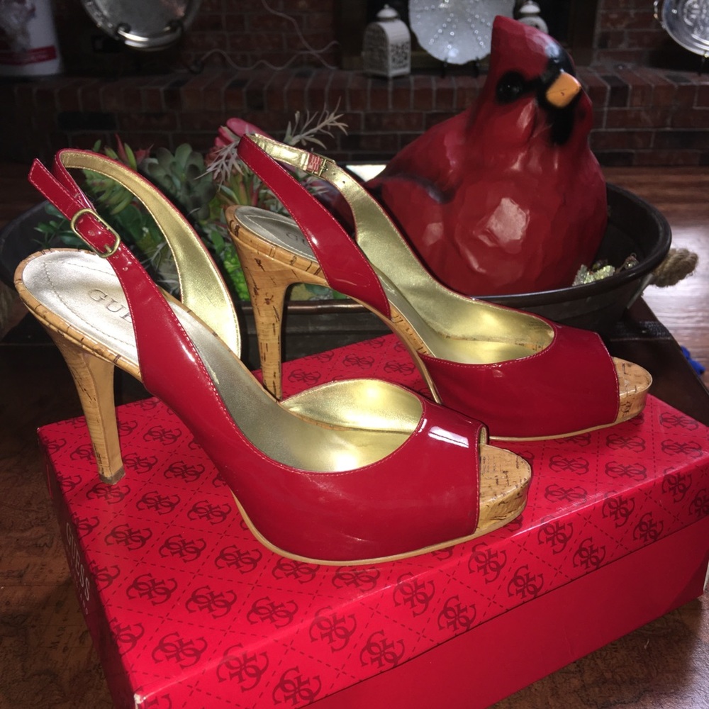 Guess red heels